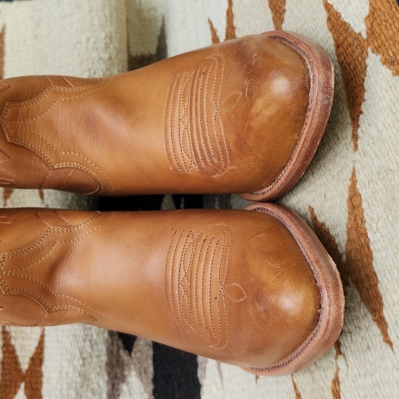 BLACK STAR LEATHER WESTERN KNEE HIGH BOOTS - Picture 6 of 15